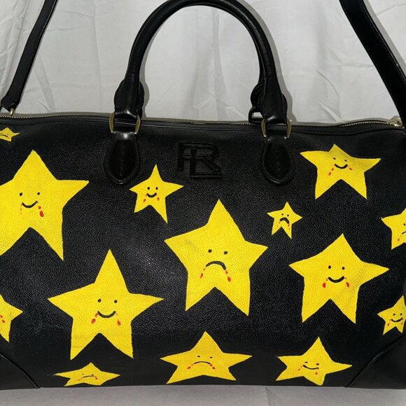 Ralph Lauren RRL Handmade Black Pebbled Leather Duffle Bag Travel Bag - Picture 17 of 17